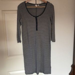 Gap Rib Knit Striped Dress